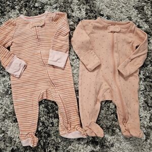 NEWBORN baby Footie Pj Outfit Bundle